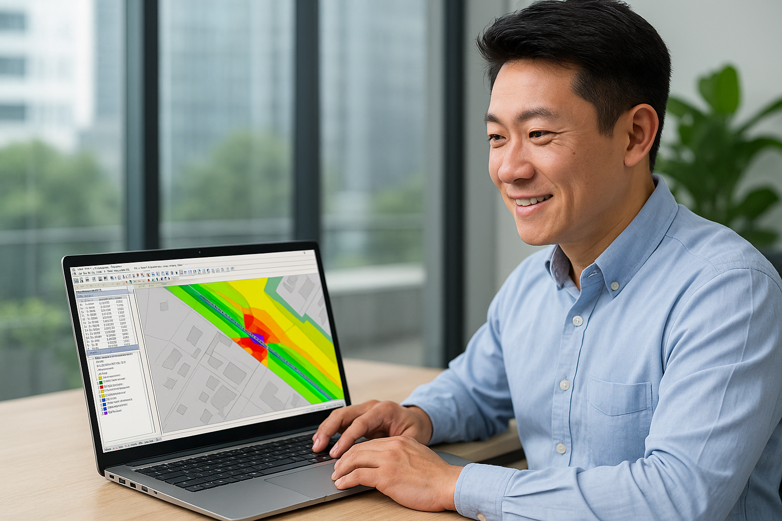 SoundPLAN 与 CadnaA 的差异对比图